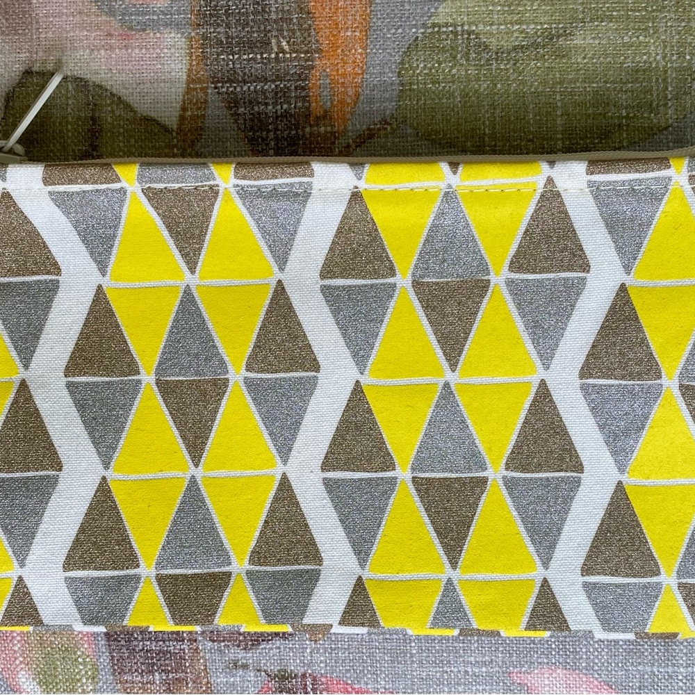 Handmade Pouch Geometric Silkscreened & Sewn in the USA www.shoplittlespoons.com